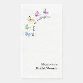 Bruiloftsfeest 'Hij Geeft Me Vlinders' Servet (Voorkant)