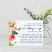 Bruiloftsfeest in de bloementuin - neem een recept informatiekaartje (Staand voorkant)