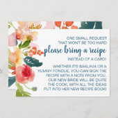 Bruiloftsfeest in de bloementuin - neem een recept informatiekaartje (Voorkant / Achterkant)