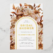 Bruiloftsfeest in de herfst folie uitnodiging (Voorkant)
