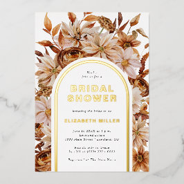 Bruiloftsfeest in de herfst folie uitnodiging