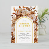 Bruiloftsfeest in de herfst folie uitnodiging (Staand Voorkant)