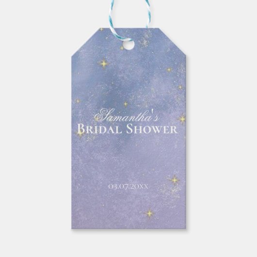 Bruiloftsfeest 'In de sterren geschreven' Cadeaulabel (Voorkant)