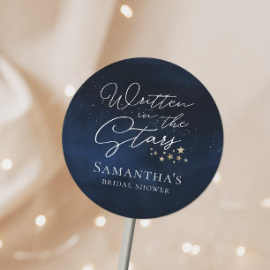 Bruiloftsfeest 'In de sterren geschreven' Ronde Sticker
