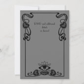 Bruiloftsfeest in de stijl van Gatsby, art deco en Kaart (Achterkant)