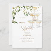 Bruiloftsfeest in huis Champagne Toren 3 Bruidsuit Kaart (Voorkant)