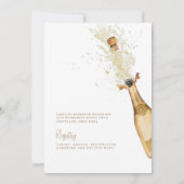 Bruiloftsfeest in huis Champagne Toren 3 Bruidsuit Kaart (Achterkant)