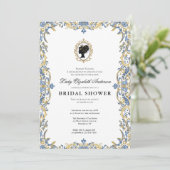 Bruiloftsfeest in Regency-era bloemstijl Kaart (Staand voorkant)