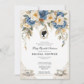 Bruiloftsfeest in Regency-era bloemstijl Kaart (Voorkant)