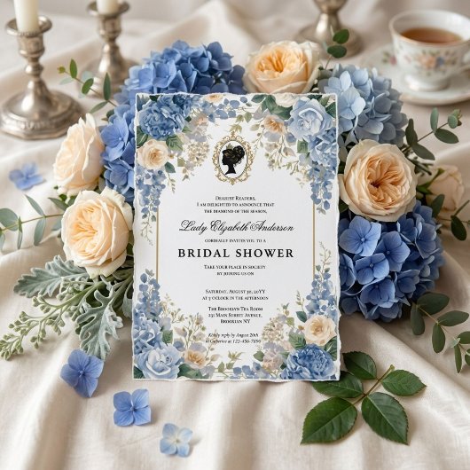 Bruiloftsfeest in Regency-era bloemstijl Kaart