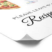 Bruiloftsfeest Je receptkaart hier Poster (Hoek)
