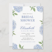 Bruiloftsfeest Klassieke Blauwe Hortensia, QR Code Kaart (Voorkant)