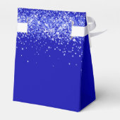 Bruiloftsfeest koninklijk blauw naam dank je wel bedankdoosjes (Achterkant)