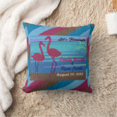 Bruiloftsfeest Laten Flamingle Bird Strand bij Sch Kussen (Deken)
