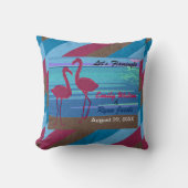 Bruiloftsfeest Laten Flamingle Bird Strand bij Sch Kussen (Voorkant)
