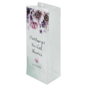 Bruiloftsfeest Lavendel & Groen Bloemstuk Wijn Cadeautas (Achterkant Gekanteld)