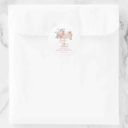 Bruiloftsfeest Love in Bloom Bloementuin Ronde Sticker (Tas)