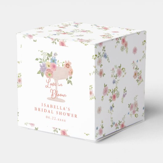 Bruiloftsfeest 'Love in Bloom' in de bloementuin Bedankdoosjes (Achterkant)