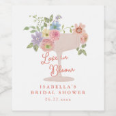 Bruiloftsfeest 'Love in Bloom' in de bloementuin Wijn Etiket (Enkel label)