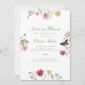 Bruiloftsfeest 'Love in Bloom' Kaart (Voorkant)