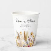 Bruiloftsfeest Love in Bloom Papieren Bekers (Achterkant)