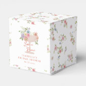 Bruiloftsfeest Love in Bloom Tuin Bedankdoosjes (Achterkant)