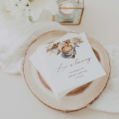 Bruiloftsfeest Love Is Brewing Coffee Servet