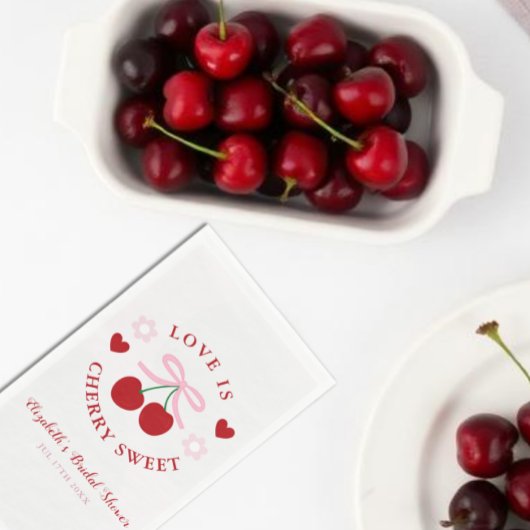Bruiloftsfeest Love Is Cherry Sweet Servet