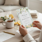 Bruiloftsfeest 'Main Squeeze' Citrus Bloemen Kaart