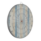 Bruiloftsfeest met Blauwe Crème Strepen Dartbord (Voorkant Links)