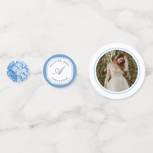 Bruiloftsfeest met blauwe hortensia confetti (Voorkanten)