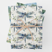 Bruiloftsfeest met Blauwe Libel Inpakpapier Vel (In situ)