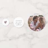 Bruiloftsfeest met bloeiende liefde confetti (Achterkanten)