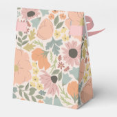 Bruiloftsfeest met bloemen bedankdoosjes (Achterkant)