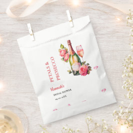 Bruiloftsfeest met Bloemen en Prosecco Bedankzakje
