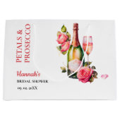 Bruiloftsfeest met Bloemen en Prosecco Groot Cadeauzakje (Voorkant)