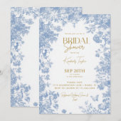 Bruiloftsfeest met bloemen kaart (Voorkant / Achterkant)
