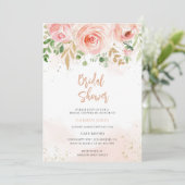 Bruiloftsfeest met bloemen kaart (Staand voorkant)