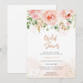 Bruiloftsfeest met bloemen kaart (Voorkant / Achterkant)
