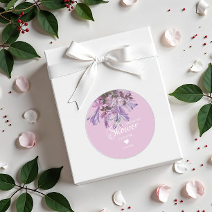 Bruiloftsfeest met bloemen ronde sticker