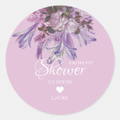 Bruiloftsfeest met bloemen ronde sticker (Voorkant)