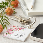 Bruiloftsfeest met bloemen sleutelhanger (Voorkant Rechts)