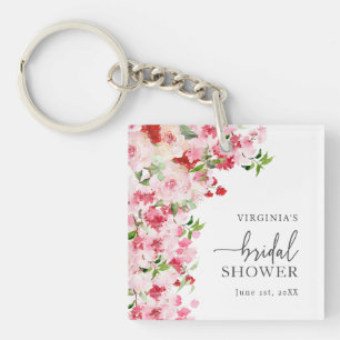 Bruiloftsfeest met bloemen sleutelhanger