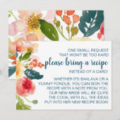 Bruiloftsfeest met bloementuin - neem een recept m informatiekaartje (Voorkant / Achterkant)