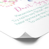 Bruiloftsfeest met bloemenveld Can't Say Bride spe Poster (Hoek)