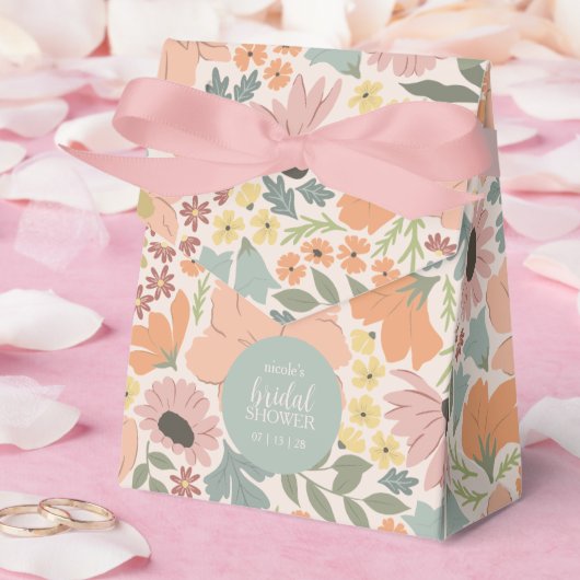 Bruiloftsfeest met bloemmotief bedankdoosjes (Huwelijk)