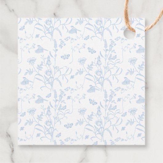 Bruiloftsfeest met bloemmotief bedankjes labels (Achterkant)