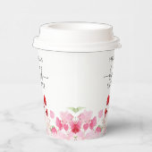 Bruiloftsfeest met bloemmotief papieren bekers (Rechts)