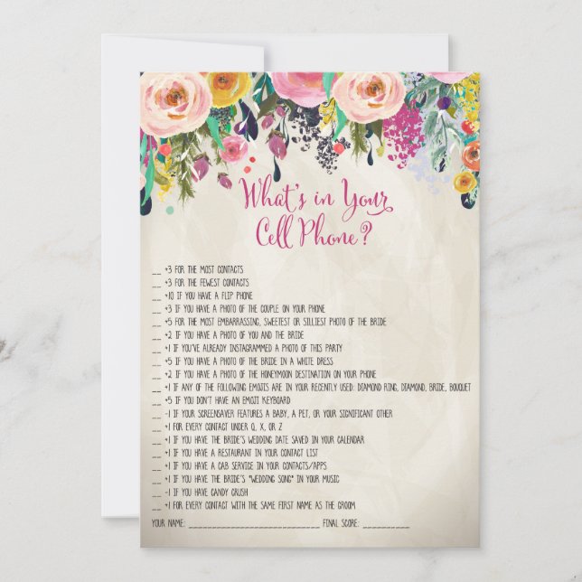 Bruiloftsfeest met bloemmotief: Wat is er in je mo (Voorkant)