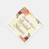 Bruiloftsfeest met bloemrijke herfstthema servet (Hoek)